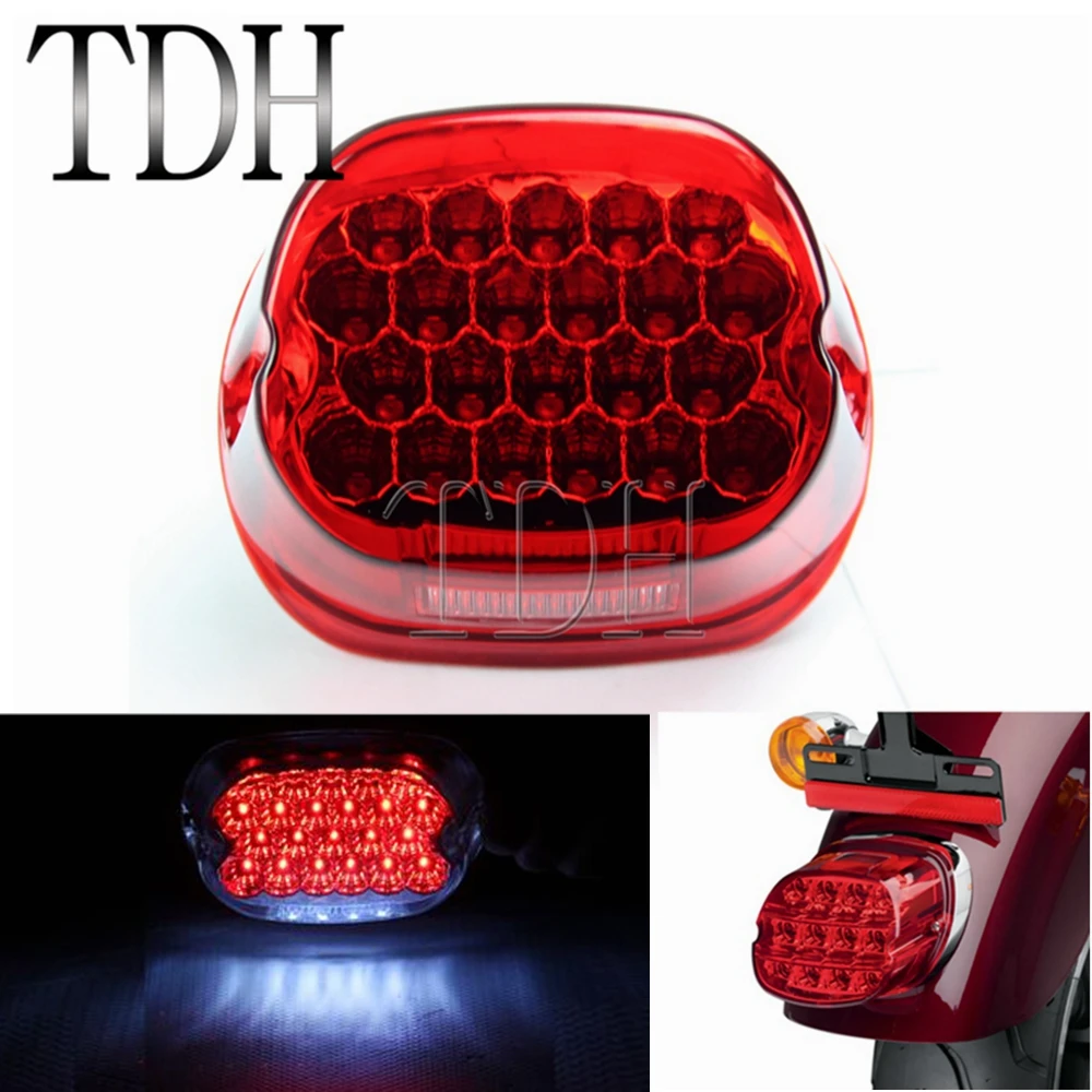 

Motorcycle LED Taillight Rear Light Integrated Brake Stop Lamp License Plate Light For Harley Dyan Softail Sportster XL FLH FX