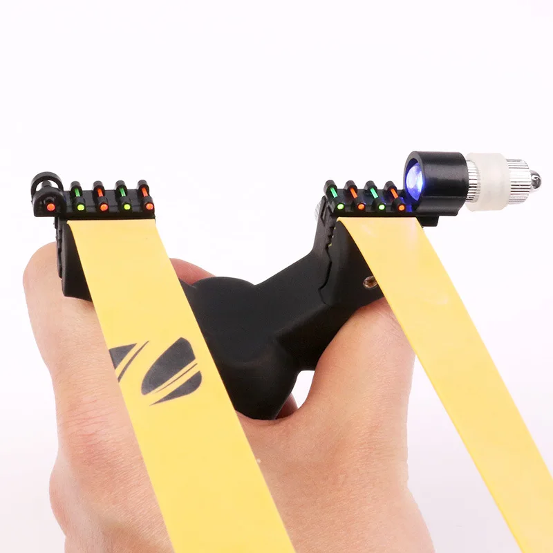 Рогатка с лазерным прицеливанием из смолы плоской резиновой лентой черная для