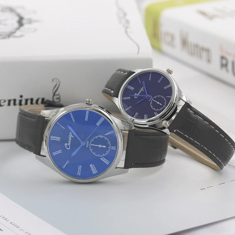 Часы наручные для влюбленных с синей указкой Роскошные Блестящие Ретро часы