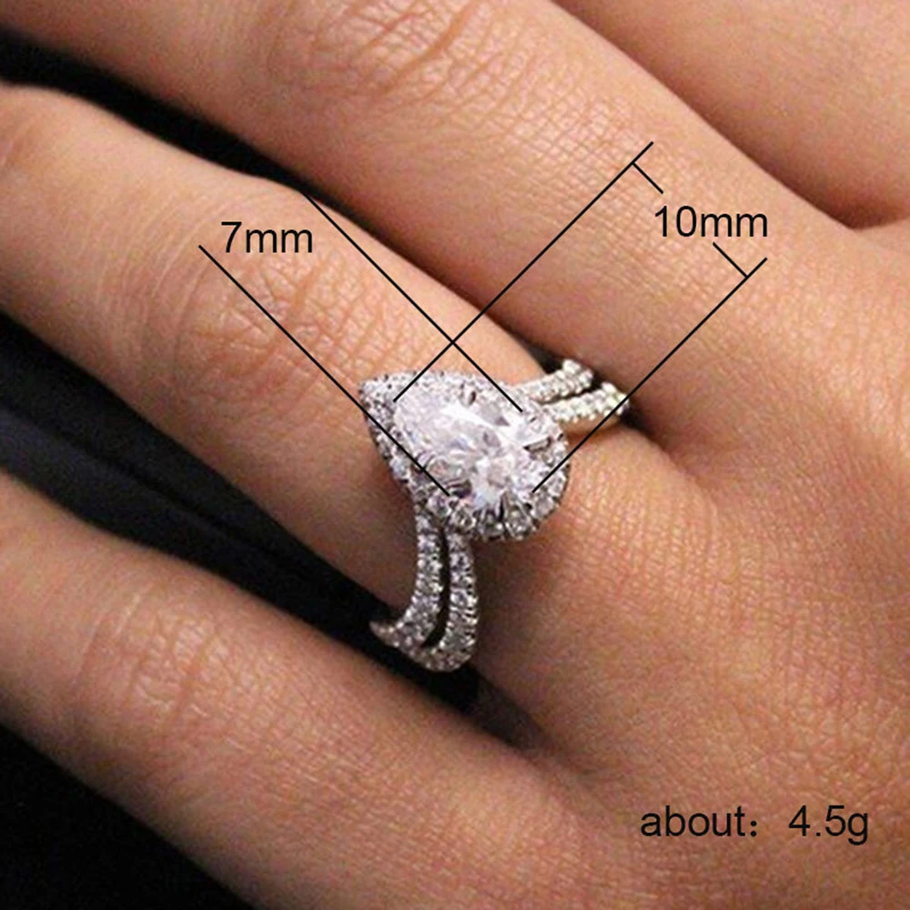 

SCALLOPED Fashion Romantic Heart Women Rings High Quality Zircon 2020 New Trendy Wedding Engagement Statement Jewelry Gifts