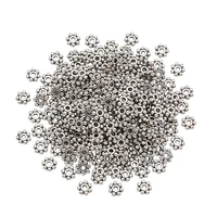 1000pcs antique silver tibetan silver loose spacer beads snowflake bead for christmas diy jewelry making 44 5x1 5mmhole1mm f8