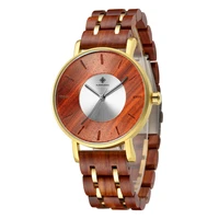 luxury gold stainless steel and wood watch wholesale private label wood watches men low moq customized logo hot designer watches