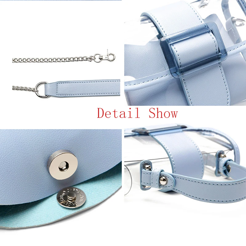 Ins ПВХ прозрачные женские сумки дамские водонепроницаемые пляжные тоут летние