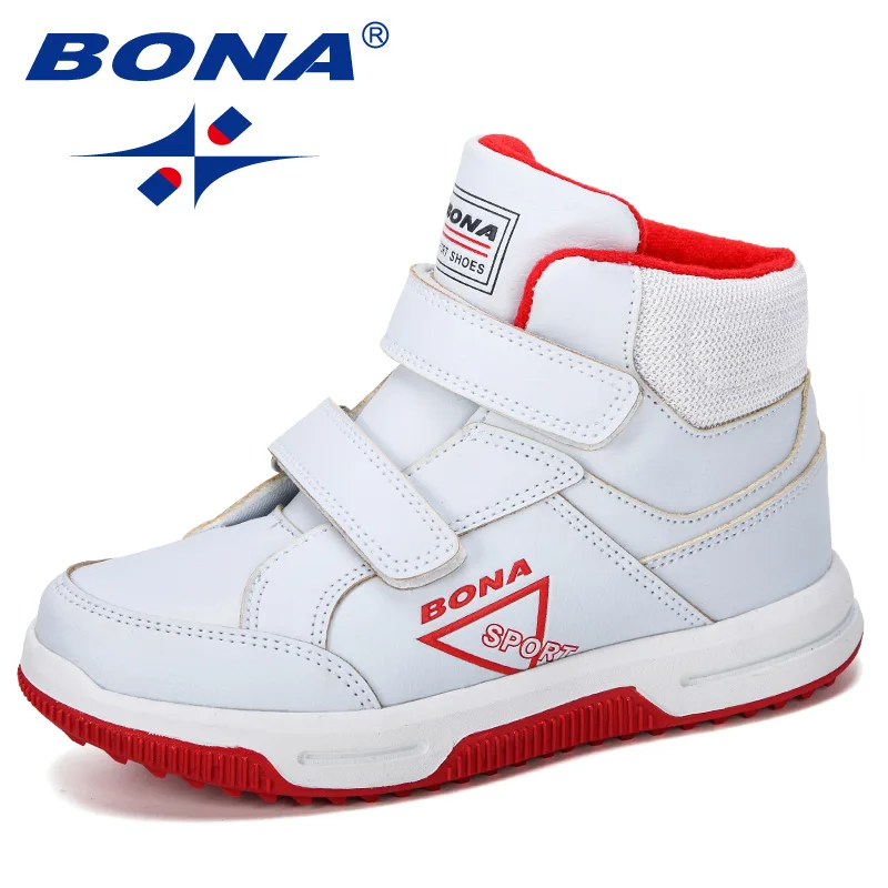 Детские Ботинки BONA из искусственной кожи классические кроссовки на плоской