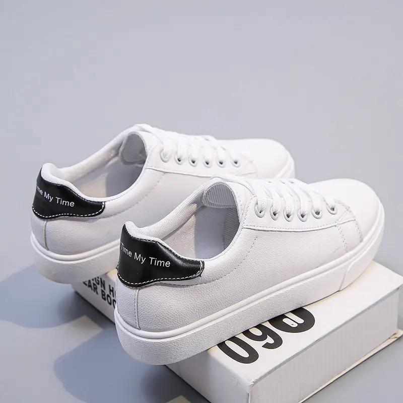 

Fashion Shoes Women's Vulcanize Shoes Spring New Casual Classic Solid Color PU Leather Shoes Women Casual White Shoes Sneakers