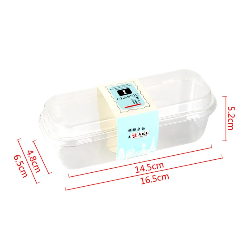 

100pcs Net red transparent square plastic boxes party favors baking package dessert cake candy gift box with card paper sleeve