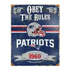 Новый английский Патриоты тисненый Металл винтажный паб a