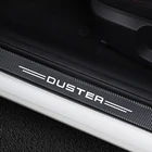 Накладка на пороги автомобиля, 4 шт.компл., декоративные наклейки для Renault, Dacia, Duster, углеродное волокно, защита порога автомобиля