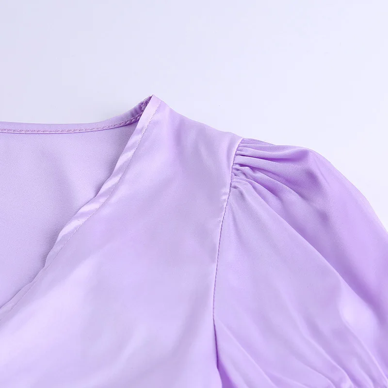 2020 Для женщин лента футболка сексуальный v-образный вырез на шнуровке спереди