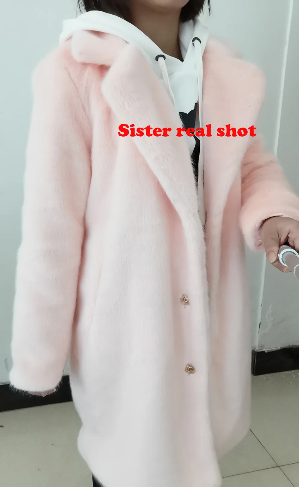 Высококачественное молочное плюшевое меховое пальто женская осенне-зимняя
