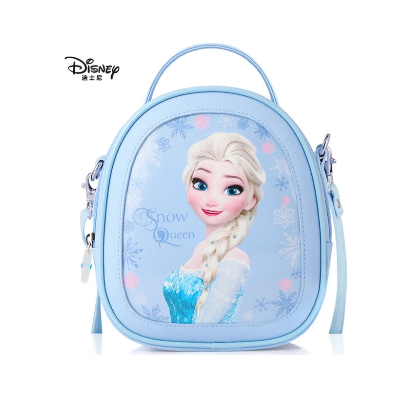 

Disney Frozen Backpack Children Elsa Princess Pink Fashion Messenger Bag Blue Backpack Cute Handbag Storage Bag