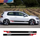 Спортивные полосы, автомобильная дверь, боковая юбка, наклейка, украшение для кузова автомобиля, виниловые наклейки для Volkswagen-POLO, искусственная фотография