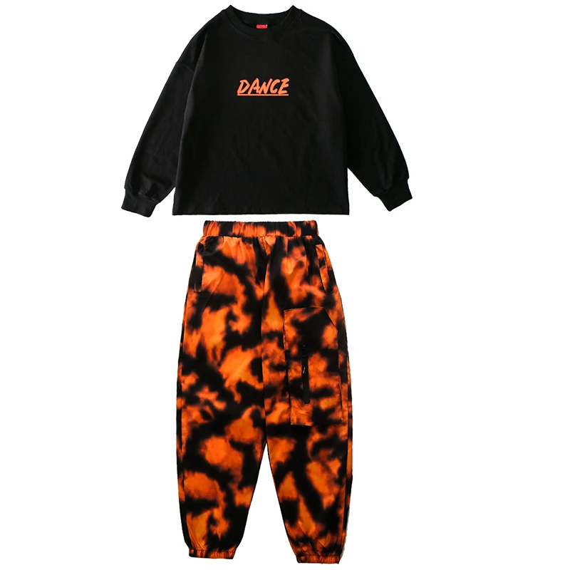 

Boys Jazz Dance Costumes For Kids Black Loose Shirts Hiphop Pants Children Modern Dance Hip Hop Clothes Stage Costumes 110-180CM