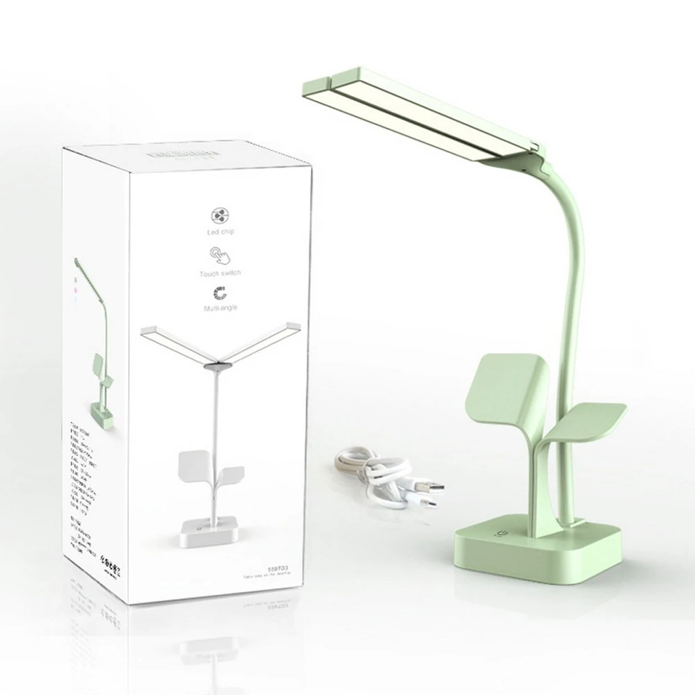 

LED Desk Lamp Stepless Dimming Touch Table Lamp DC5V USB Power Table Light 6400K Eye Protection Night Light Student Reading Lamp