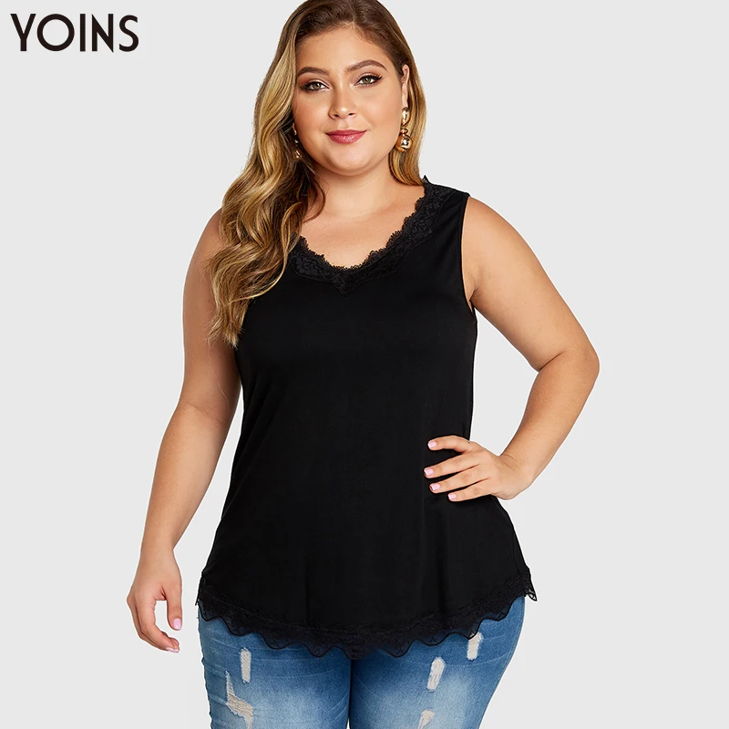 YOINS женская блузка без рукавов с v образным вырезом весна лето 2020 стильная