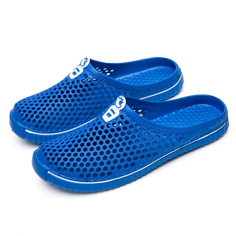 Мужские и женские сандалии с вырезами дышащие пляжные шлепанцы для влюбленных