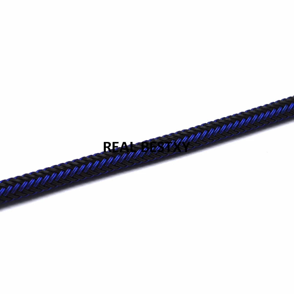 REAL BESTXY 5m/lot 6mm black blue braided stainless steel strings cords for bracelet making jewelry diy findings | Украшения и