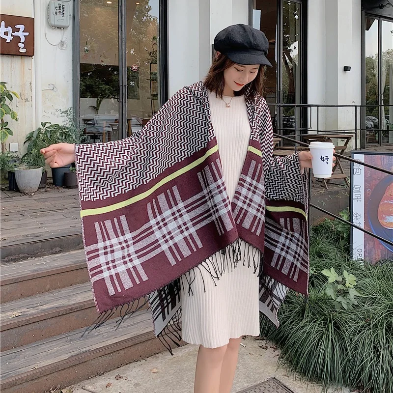 Женское одеяло 2021 пальто из искусственной кашемира зимняя женская накидка