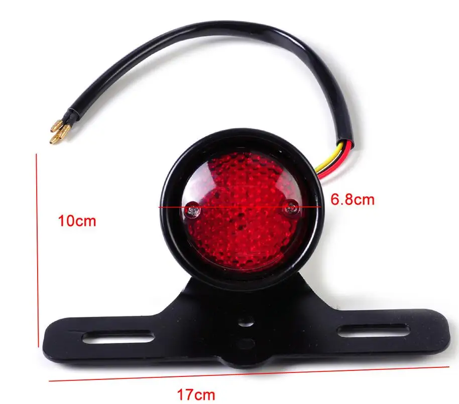 Мотоциклетные светодиодные Ретро красные задние стоп-сигналы стоп лампы с