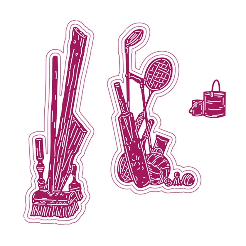 

Dustpan Broom Brush Metal Cutting Die Scrapbook Embossed Paper Card Album Craft Template Cut Die Stencils New for 2021 Arrive