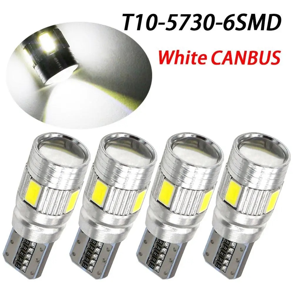 4 * T10 lapada светодиодный W5W canbus без ошибок 6 SMD 5630 5730 свет Wedge Bulb Стоянкы Автомобилей