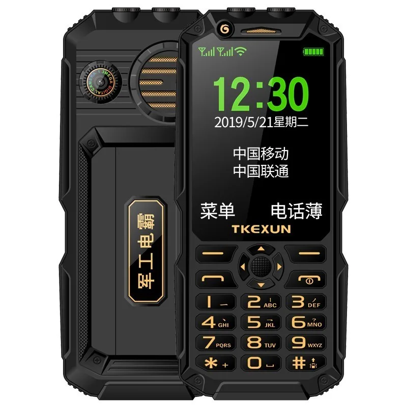Черный TKEXUN Q8A ударопрочный телефон 3," внешний аккумулятор wifi Две sim-карты MP3 камера фонарик большой динамик дешевый пыленепроницаемый сотовый телефон - Цвет: Черный