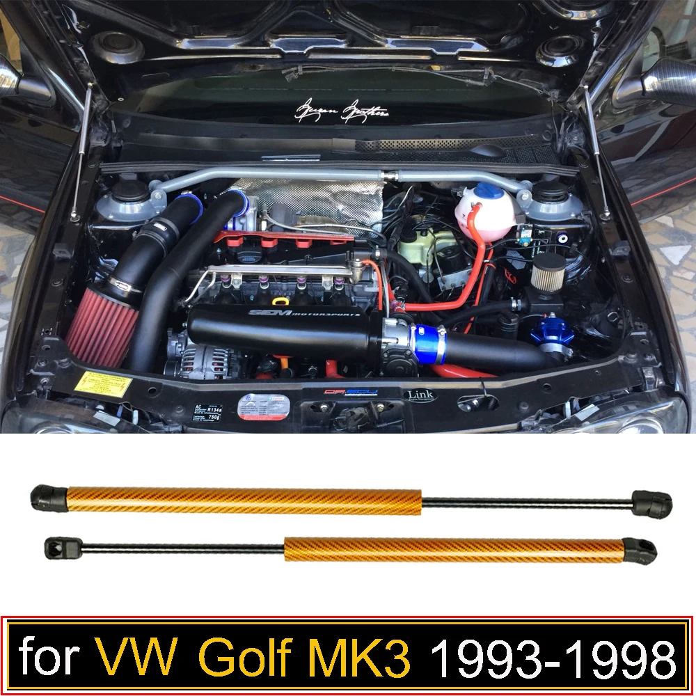 Для Volkswagen Golf MK3 1993 1998 2x Передняя крышка капота модифицированные газовые стойки