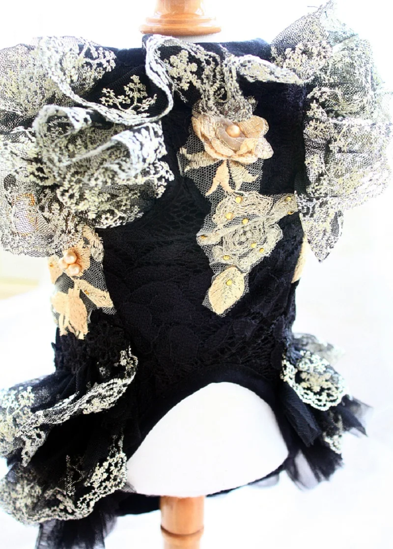 Бесплатная доставка платье для собаки ручной работы Одежда домашних животных