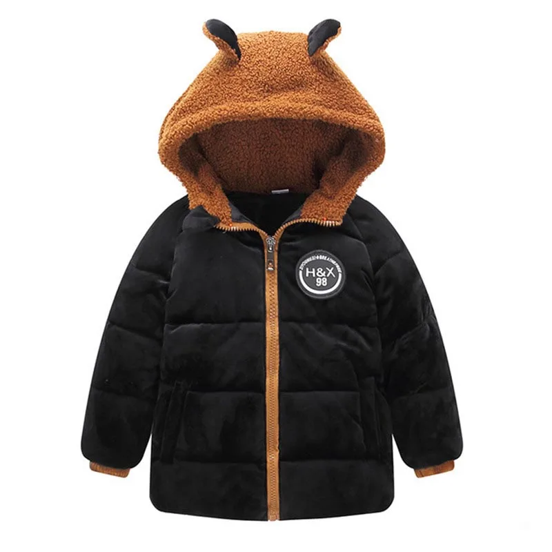

New winter children down & parkas 2-8Y boys girls warm outerwear windproof hooded coats Child thick jacket for kids winter TOPS
