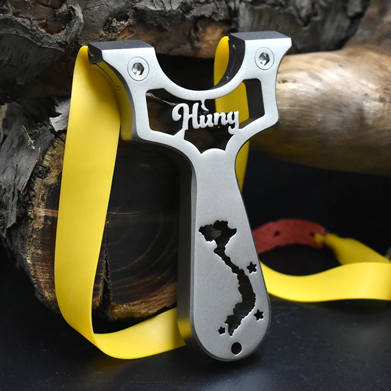 

Hunting Slingshot 304 Stainless Steel Catapult with Powerful Flat Rubber Band for Outdoor Games Shooting 2020 New