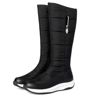 cevabule genuine leather 2021 woman snow down boots slope muffin bottom casual boots cowhide down cloth stitched high boots tyx