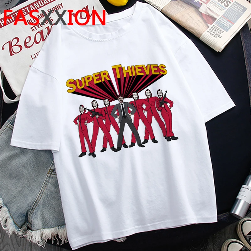 

La Casa De Papel Money Heist the House of Paper Bella Ciao t shirt women grunge harajuku kawaii print t shirt tshirt harajuku