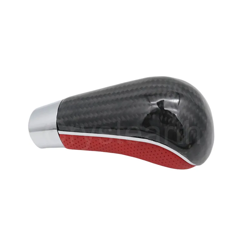 Universal Genuin Leather Real Carbon Fiber Car Manual Automatic Gear Shift Knob Shifter Lever For Ford Toyota Lexus Volkswagen | Автомобили