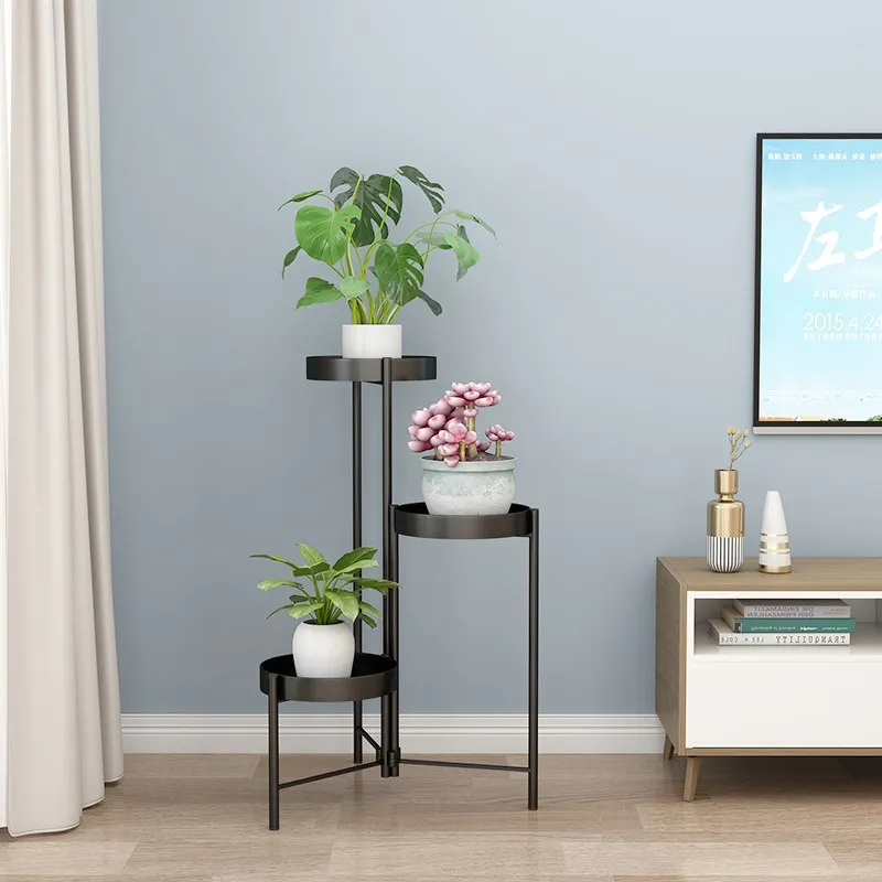 Высокий Цветочный Стенд полка для гостиной из кованого железа многослойный