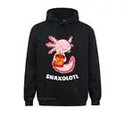 Симпатичная Axolotl влюбленная Snaxolotl Kawaii Axolotl еда конфеты Толстовка Молодежные толстовки мужские свитшоты Классическая модная одежда