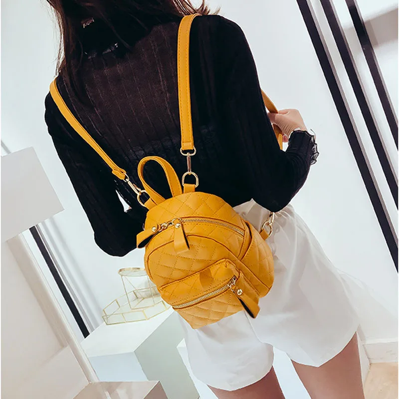 Рюкзак женский с ромбовидной вышивкой маленький ранец леской маленькая сумка |