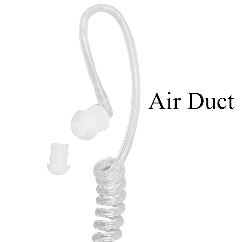1 Pin 3.5mm Receiver/Listen ONLY Headset Surveillance Clear Acoustic Tube Earpiec for Two-Way Radios Transceivers enlarge