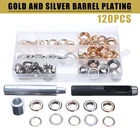 120 компл. Втулка набор для проушин оправка резак основа медная втулка для DIY брезентовые кожаные сумки бумажный мешок Одежда Декор