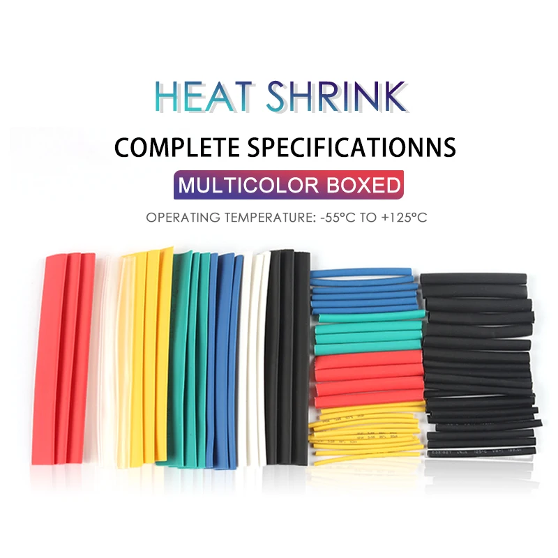 

Mix Boxed Heat Shrink Tubing Multicolor Boxed Polyolefin Thermoresistant Cable Sleeving Assortment Wrap Wire Kit Tubing