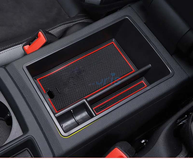 

For AUDI Q3 2013-2018 2019 Car Central Armrest Storage Box Console Arm Rest Tray Organizer Holder Case Pallet Strowing Tidying