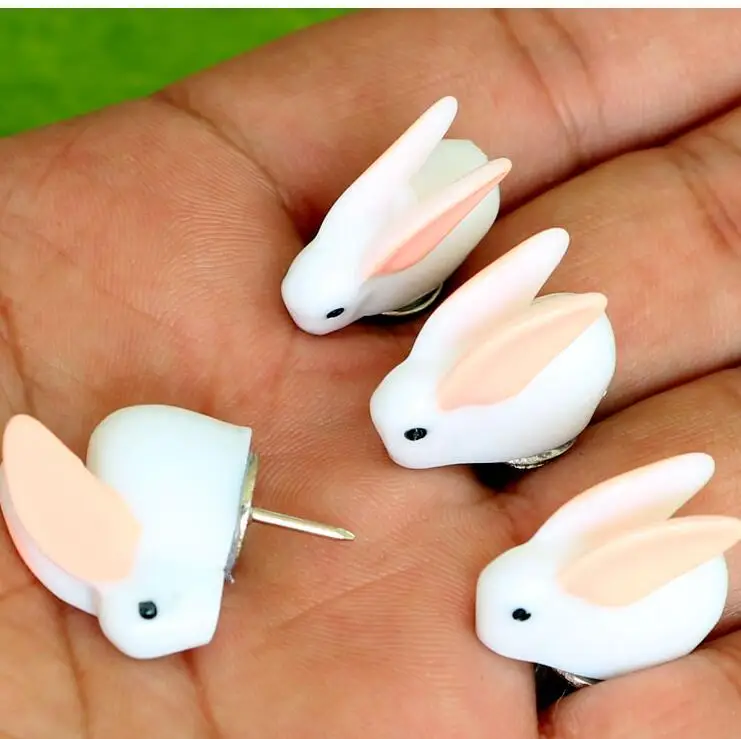 12 шт. пластиковые нажимные булавки милые kawaii Банни thumbtacks декоративные thumb tacks креативное моделирование пробковая доска фото стена карта булавки