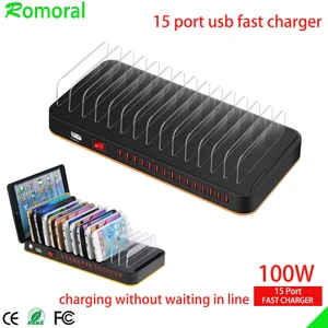 100w multi usb charger 15 port usb fast charger quick charge desktop charging station for iphone samsung huawei free global shipping
