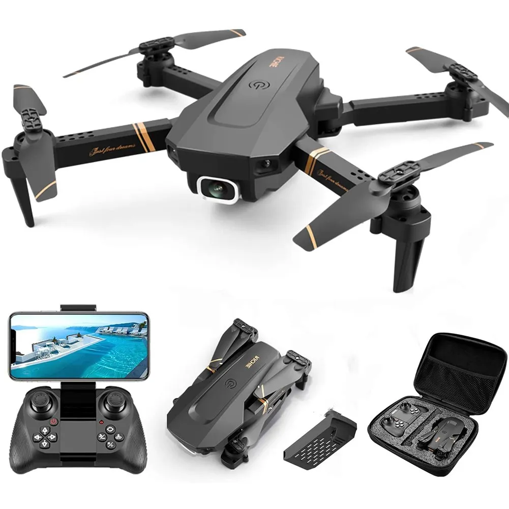

V4 Foldable WiFi FPV Racing RC Drone Altitude Hold Mode RC Quadcopter with Camera Hlicopter RC Toys for Kids Gifts