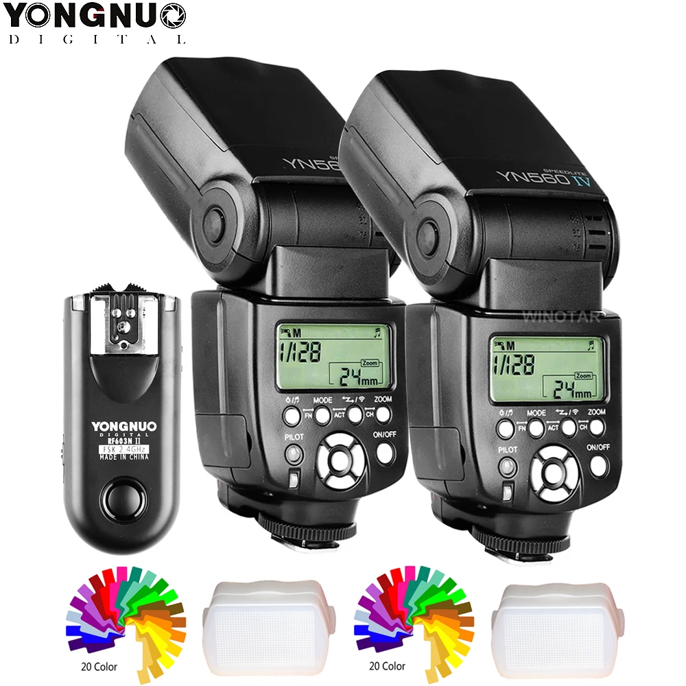 Беспроводная вспышка YONGNUO 2x с дистанционным управлением и тригггером 2 4 ГГц для