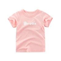 2021 summer fashion letter t shirt children girl short sleeves pink greeen tees baby kids cotton tops for girls clothes 2 10y