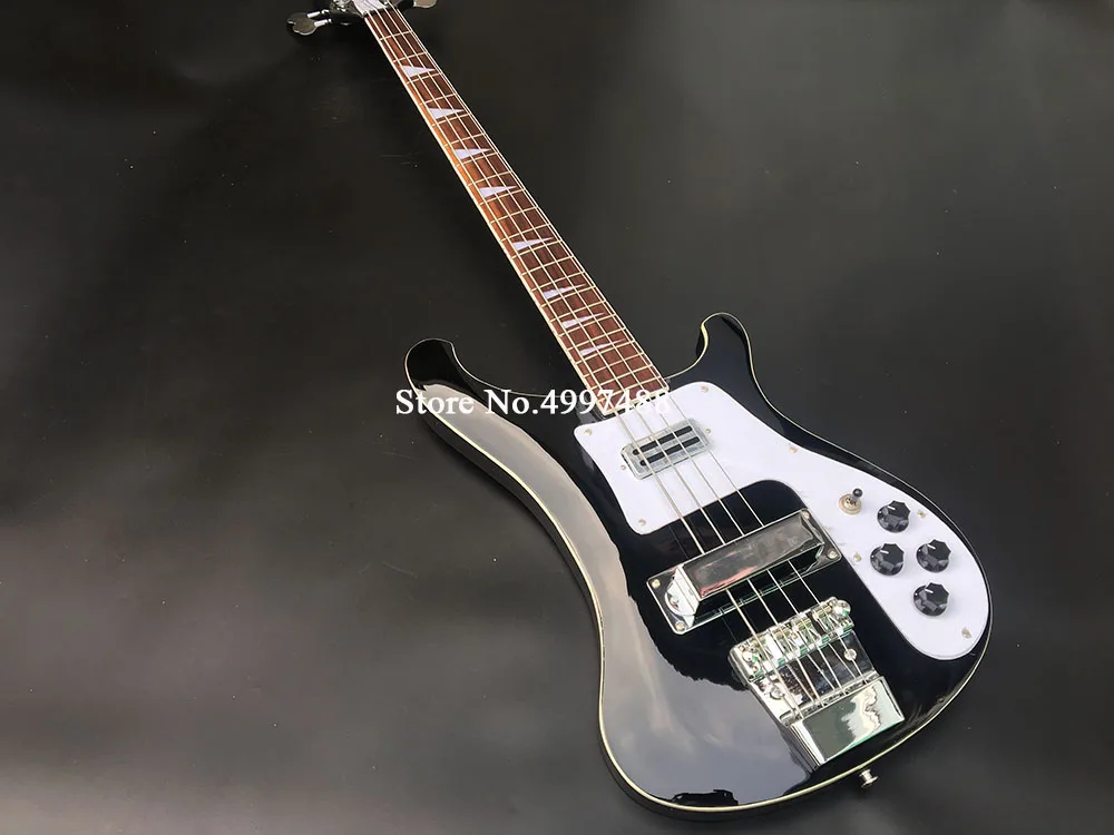 Модель 4003 года 4 струны басов черная краска фингерборд из розового дерева