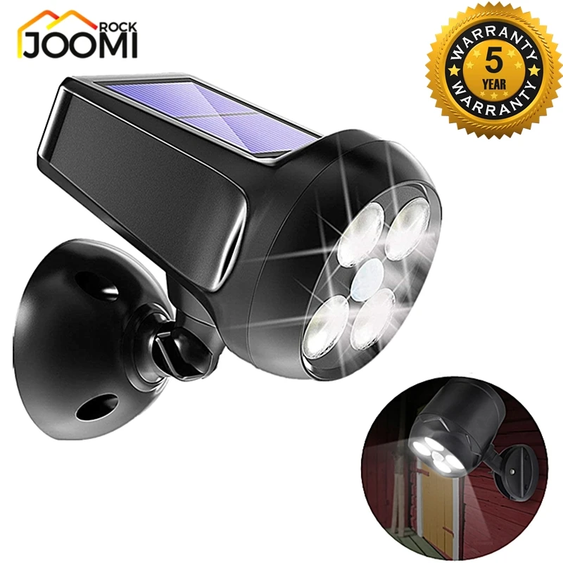 Мульти угол Открытый водонепроницаемый настенный светильник 4LED солнечный