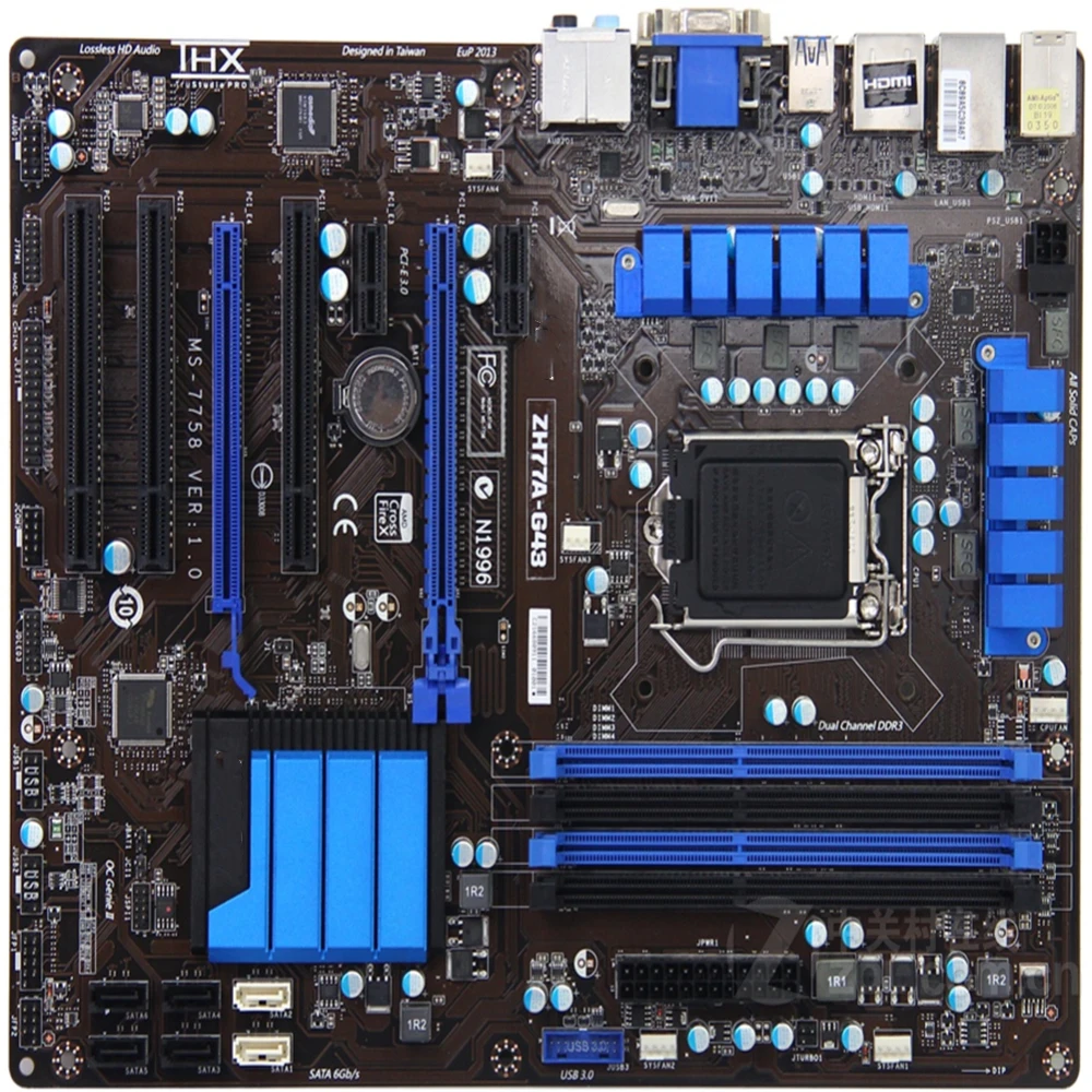 Для MSI ZH77A G43 используется оригинальная материнская плата DDR3 LGA 1155 для I3 I5 I7
