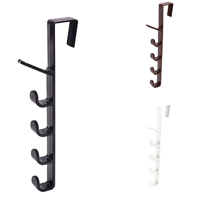 

Stainless Steel 6-Hook Storage Rack Clothe Holder Organizer Flexible Back Door Hanger Rack Bathroom Hanger Hooks