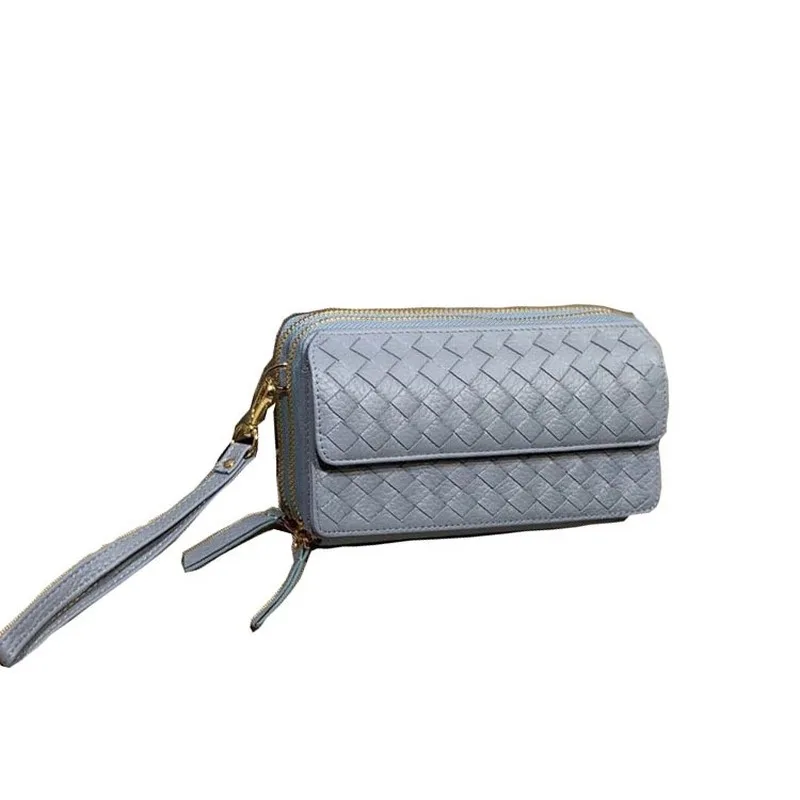

Wallet mobile phone bag 2020 summer new style mini bag Autumn And Winter woven bag coin purse ladies first layer cowhide